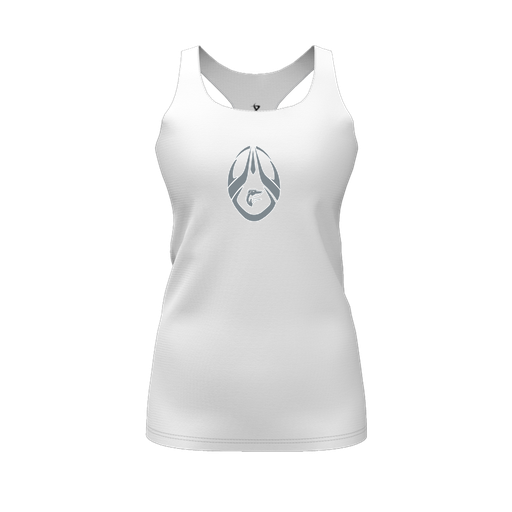 [FT0TRBWH-FYS-LOGO2] Decker Racerback Tank Top (Female Youth S, White, Logo 2)