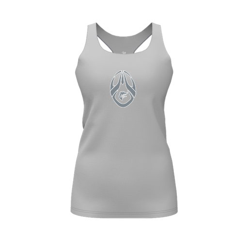 [FT0TRBGY-FYS-LOGO2] Decker Racerback Tank Top (Female Youth S, Gray, Logo 2)