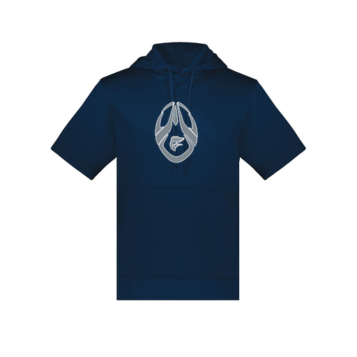 [6871.065.S-LOGO2] Men's Dri Fit Short Sleeve Hoodie (Adult S, Navy, Logo 2)