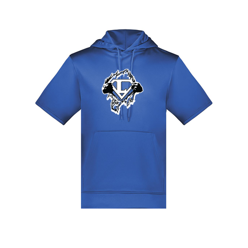 [6871.060.S-LOGO3] Men's Dri Fit Short Sleeve Hoodie (Adult S, Royal, Logo 3)