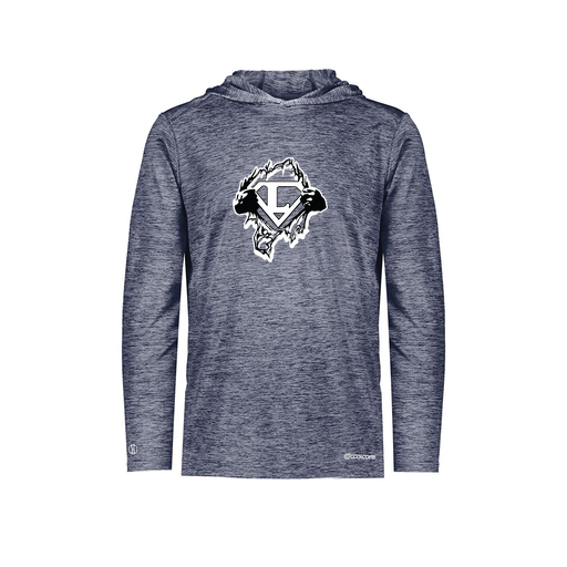 [FOLHCGNV-YS-LOGO3] Decker Youth Charge Hoodie (Youth S, Navy, Logo 3)