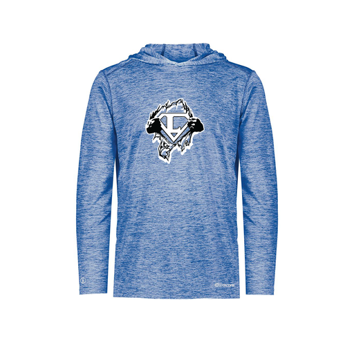 [FOLHCGRY-YS-LOGO3] Decker Youth Charge Hoodie (Youth S, Royal, Logo 3)