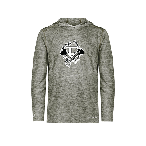 [FOLHCGGY-YS-LOGO3] Decker Youth Charge Hoodie (Youth S, Gray, Logo 3)