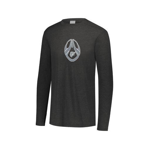 [FTLCUBBK-AXS-LOGO2] Decker Men's Tri-Blend T-Shirt - Long Sleeve (Adult XS, Black, Logo 2)