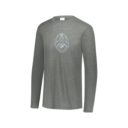 [FTLCUBGY-AXS-LOGO2] Decker Men's Tri-Blend T-Shirt - Long Sleeve (Adult XS, Gray, Logo 2)
