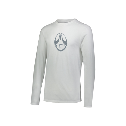 [3076.005.S-LOGO2] Youth LS Ultra-blend T-Shirt (Youth S, White, Logo 2)